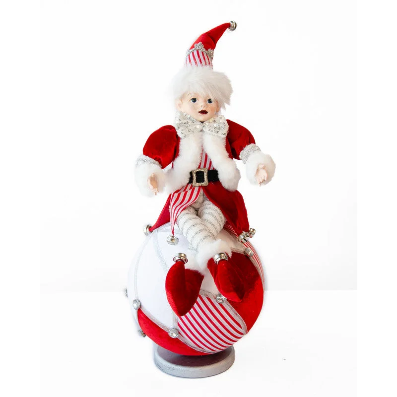 LUXURY ELF ON BALL TABLE DECORATION 40CM - Occasions >