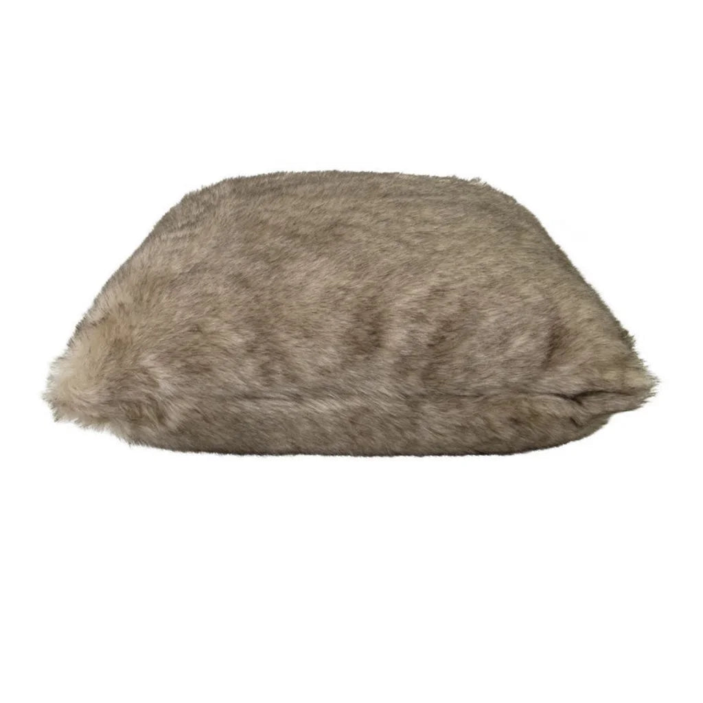 Luxury Faux Fur Filled Cushion J Elliot Home Brown Fox