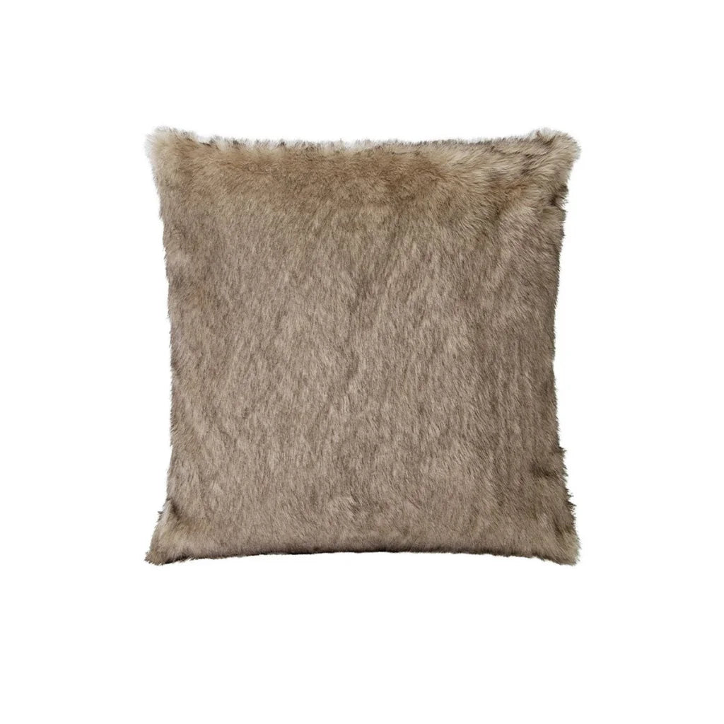 Luxury Faux Fur Filled Cushion J Elliot Home Brown Fox