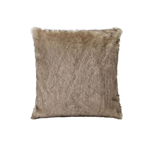 Luxury Faux Fur Filled Cushion J Elliot Home Brown Fox