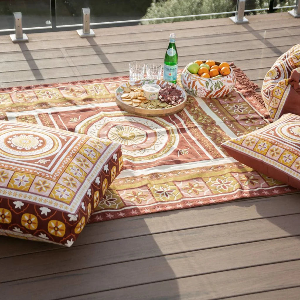 Luxury Fringe Throw J Elliot Home Kasbah 130x160 cm - Pink