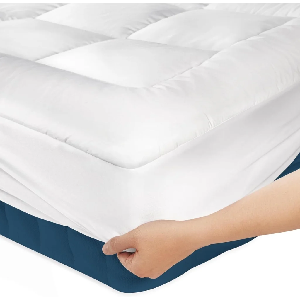 Luxury Mattress Topper Pillowtop Bedding Mat Pad Fitted