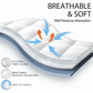 Luxury Mattress Topper Pillowtop Bedding Mat Pad Fitted