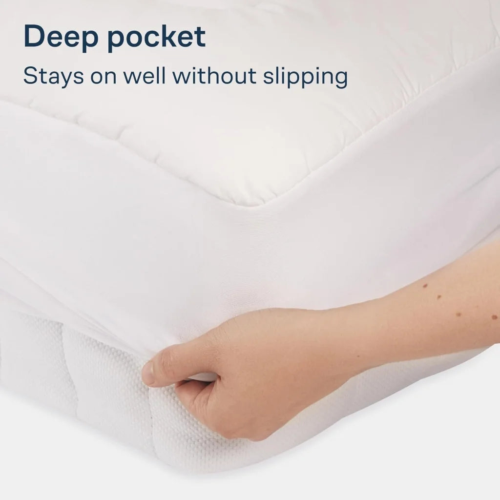 Luxury Mattress Topper Pillowtop Bedding Mat Pad Fitted