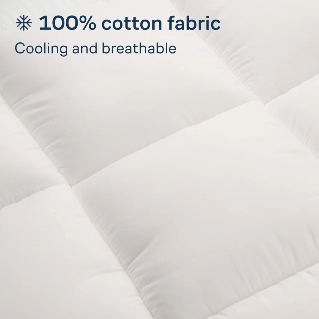 Luxury Mattress Topper Pillowtop Bedding Mat Pad Fitted