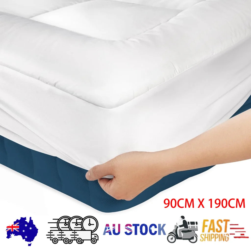 Luxury Mattress Topper Pillowtop Bedding Mat Pad Fitted