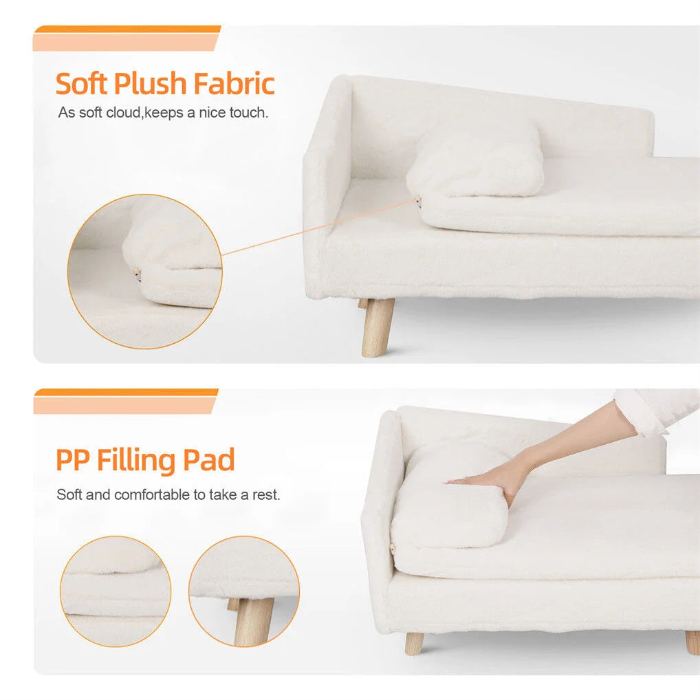 Luxury Pet Sofa Bed 80cm Rectangular Soft Anti skid
