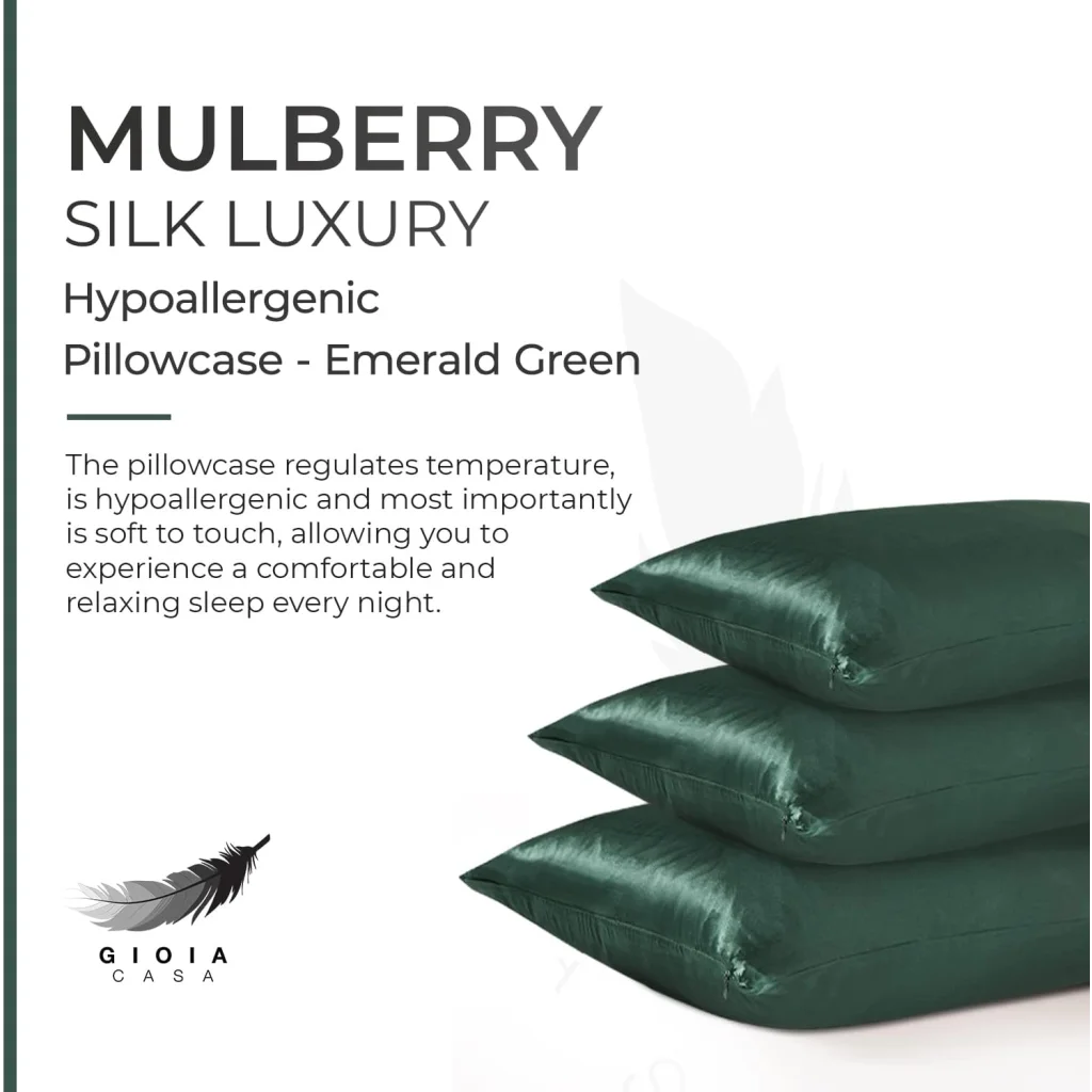Luxury Pillowcase 100% Pure Mulberry Silk on Both Sides