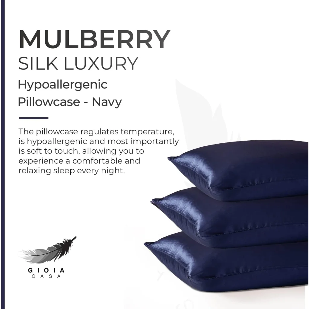 Luxury Pillowcase 100% Pure Mulberry Silk on Both Sides