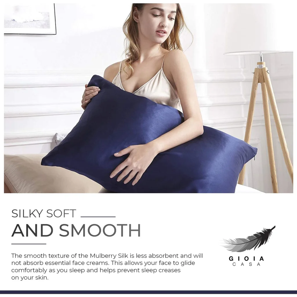 Luxury Pillowcase 100% Pure Mulberry Silk on Both Sides