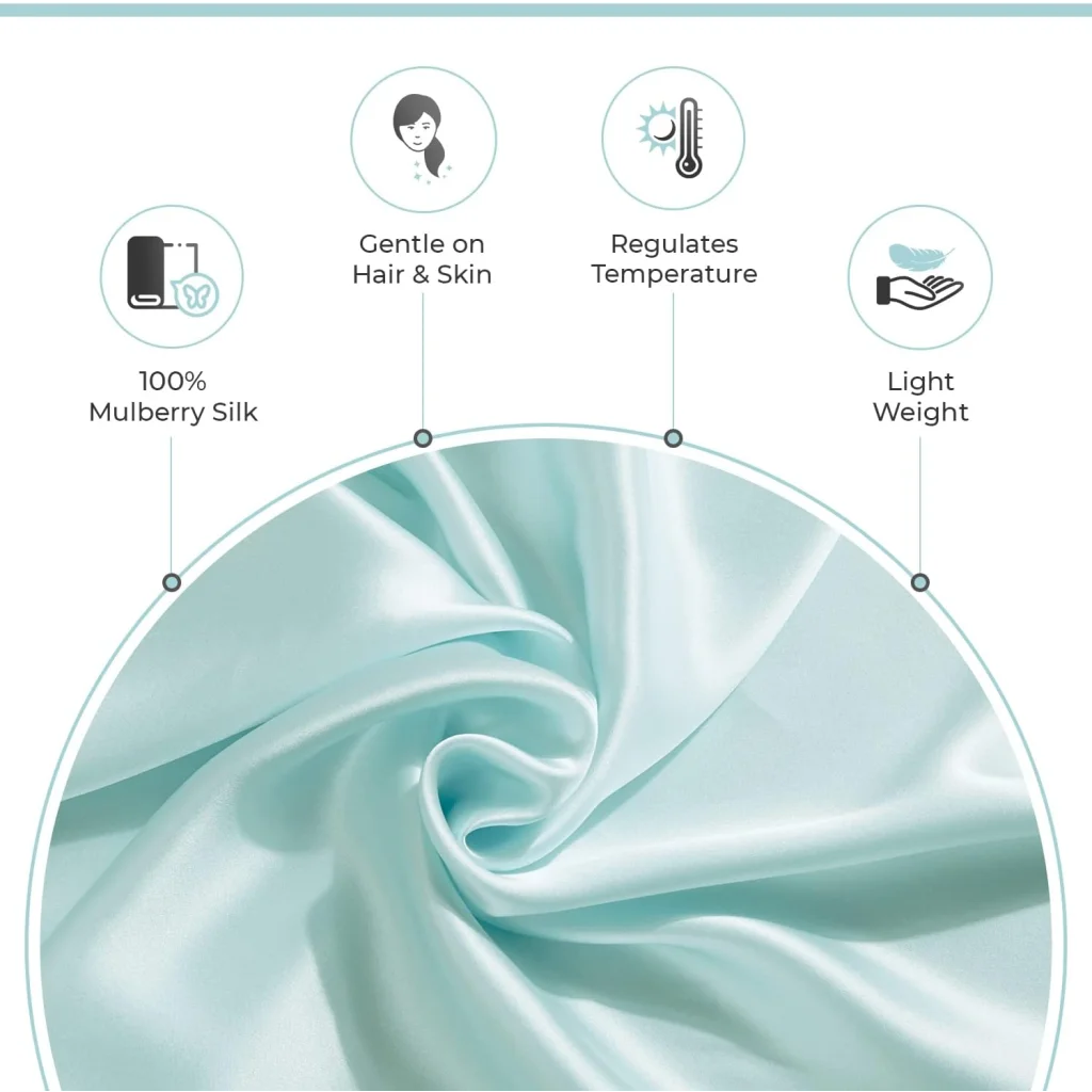 Luxury Pillowcase 100% Pure Mulberry Silk on Both Sides