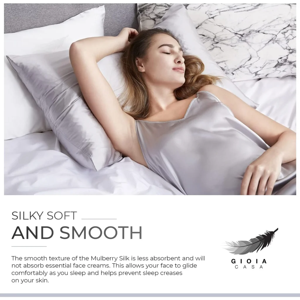 Luxury Pillowcase 100% Pure Mulberry Silk on Both Sides