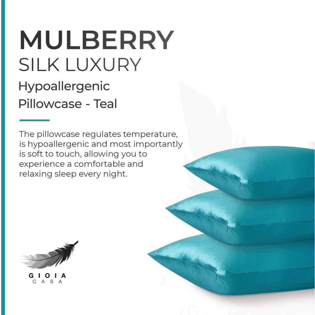 Luxury Pillowcase 100% Pure Mulberry Silk on Both Sides