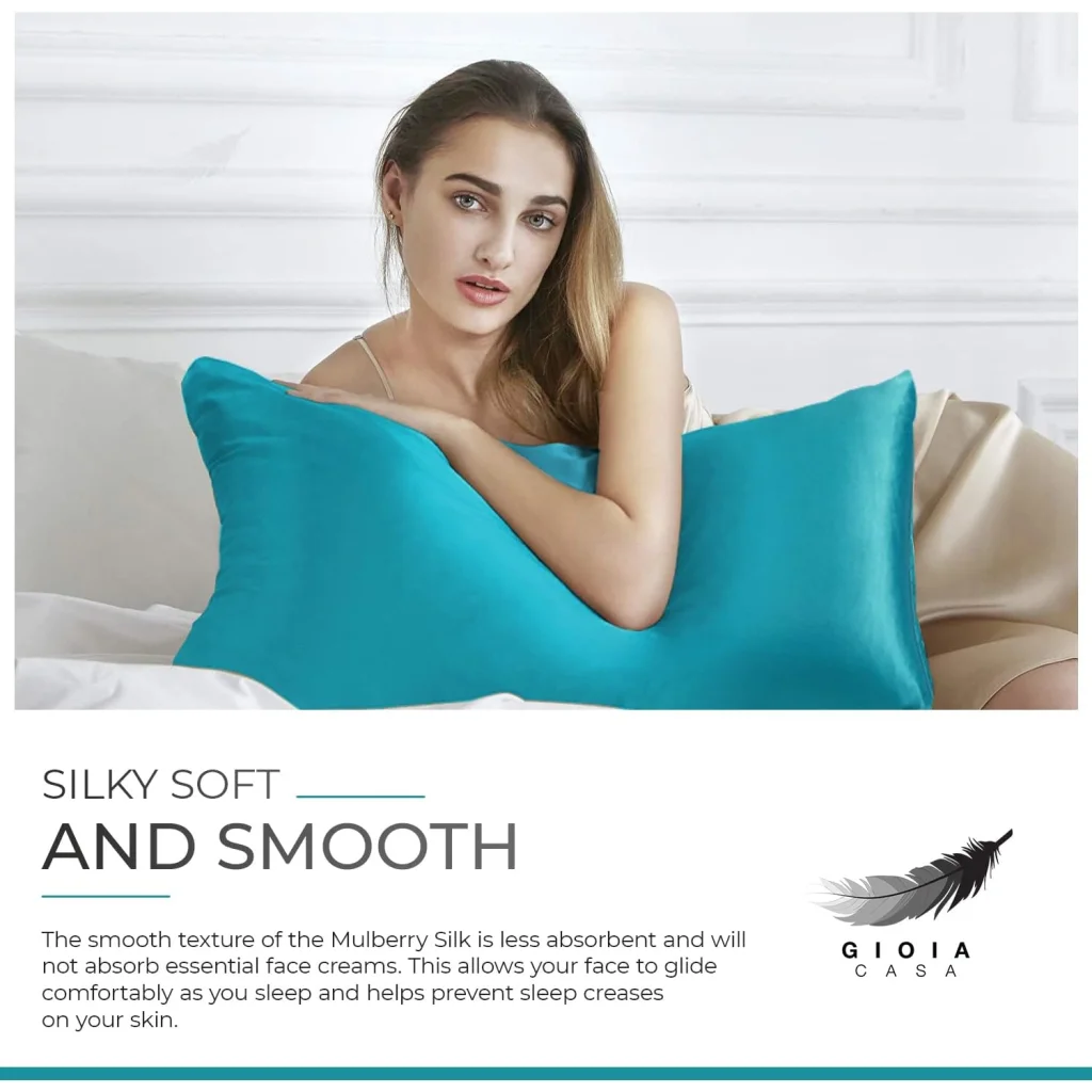 Luxury Pillowcase 100% Pure Mulberry Silk on Both Sides