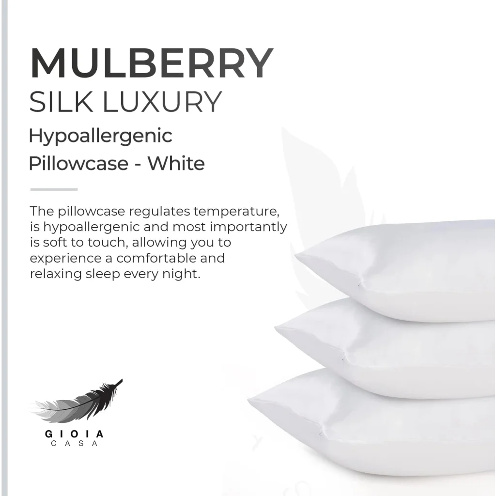 Luxury Pillowcase 100% Pure Mulberry Silk on Both Sides