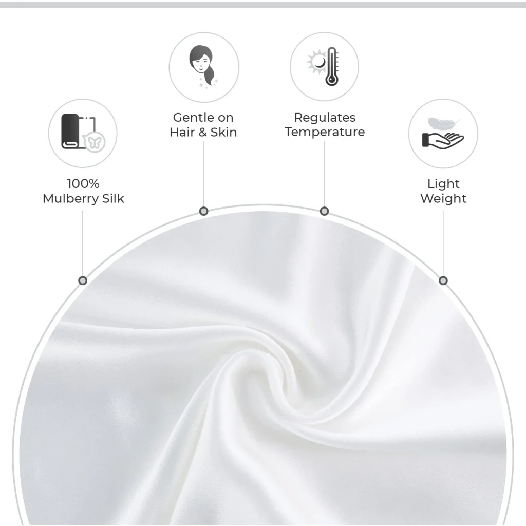 Luxury Pillowcase 100% Pure Mulberry Silk on Both Sides