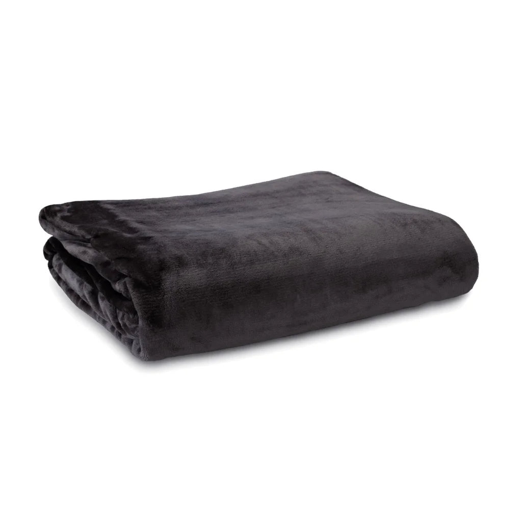 Luxury Plush Blanket Charcoal Super King - Ardor Lucia