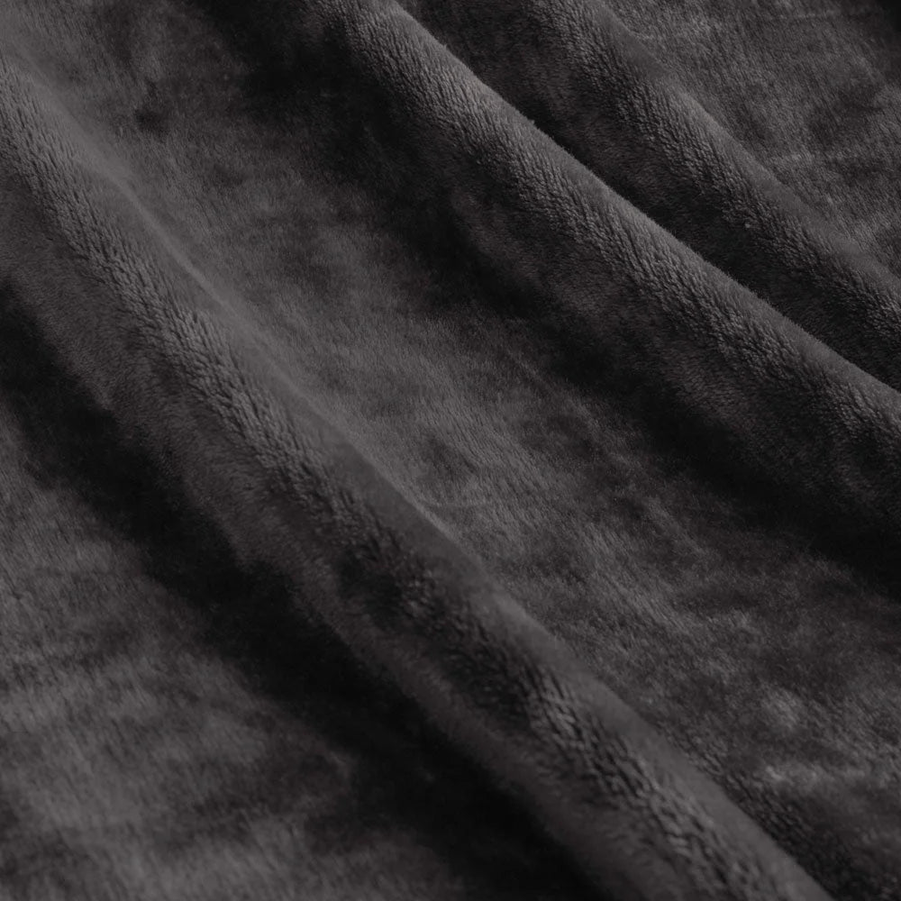 Luxury Plush Blanket Charcoal Super King - Ardor Lucia