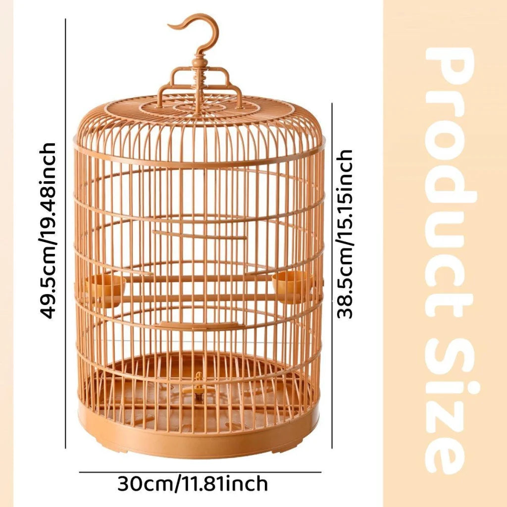 Luxury Portable Bird Cage Round Design Travel Pet Carrier