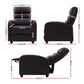Brown leather accent chair with hanging seat and stand supports