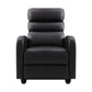 Brown leather accent chair with padded seat and sturdy metal frame