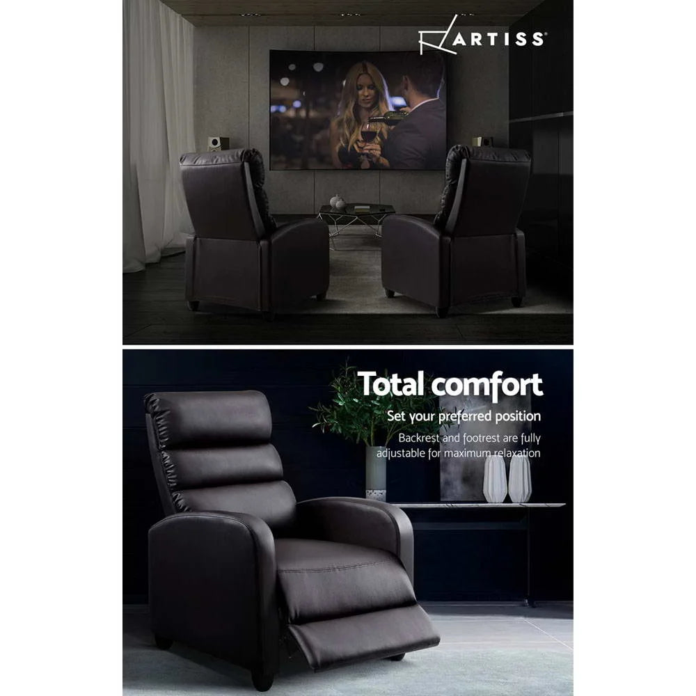 Luxury Recliner Chair Lounge Armchair Sofa Leather Cover