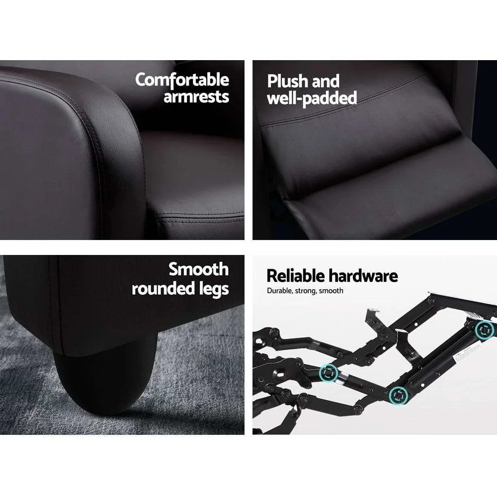 Luxury Recliner Chair Lounge Armchair Sofa Leather Cover