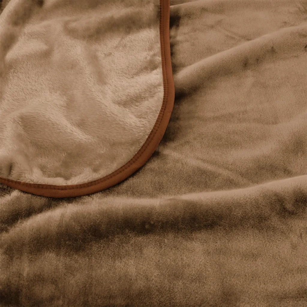 Luxury Winter Mink Blanket J Elliot 800GSM Thick pecan