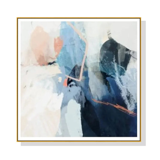 Luz I Wall Art Canvas 100cmx100cm Gold Frame - Home & Garden