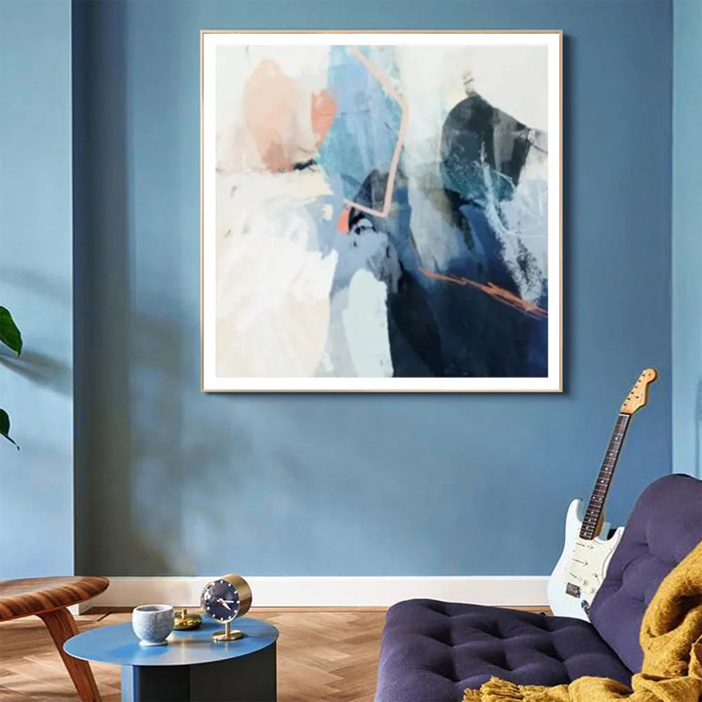 Luz I Wall Art Canvas 40cmx40cm Gold Frame - Home & Garden