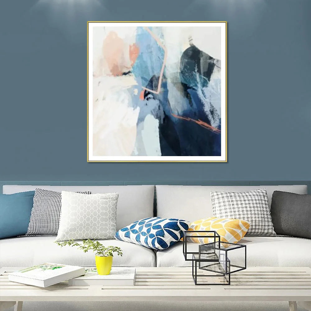 Luz I Wall Art Canvas 40cmx40cm Gold Frame - Home & Garden