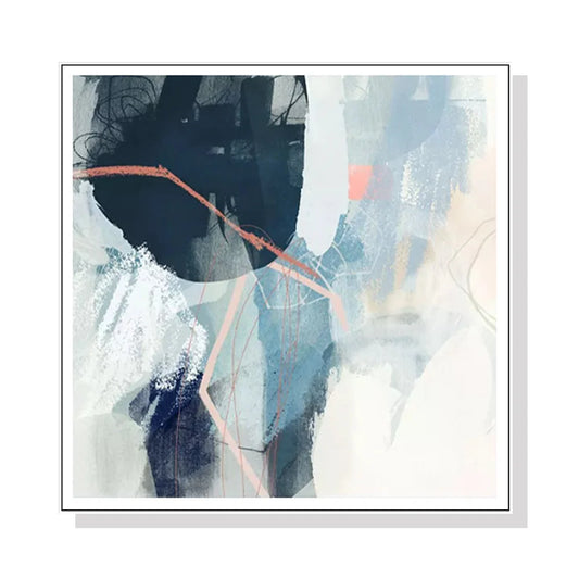 Luz II Wall Art Canvas 90cmx90cm White Frame - Home & Garden