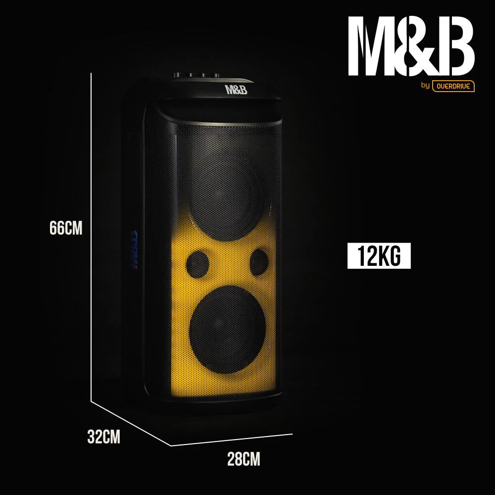 M&B Portable Splash Proof 120W Bluetooth Party Speaker