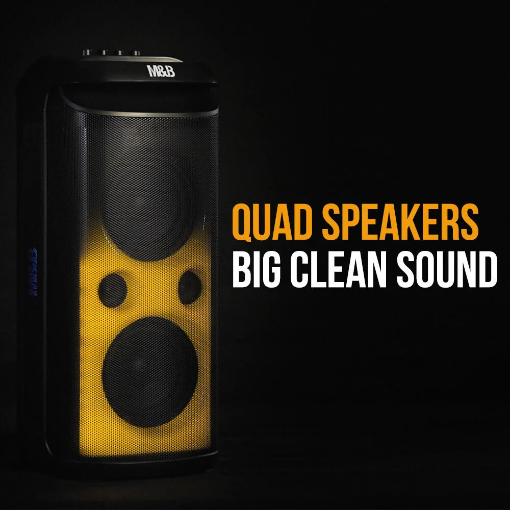 M&B Portable Splash Proof 120W Bluetooth Party Speaker