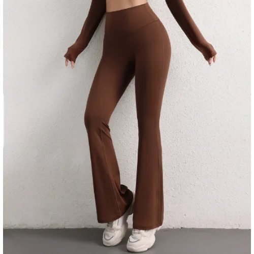 M Brown High Waist Flare Yoga Pants - Women’s Bootcut