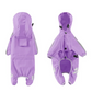 M Purple And Gray Trim Waterproof Four-Legged Dog Raincoat
