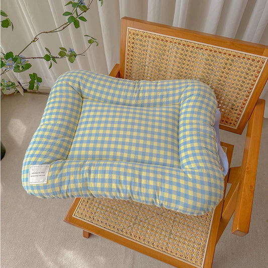 M Yellow-blue All-Season Pet Bed - Soft Washable Dog & Cat