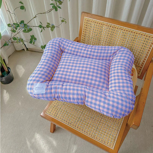 M Yellow-purple All-Season Pet Bed - Soft Washable Dog &