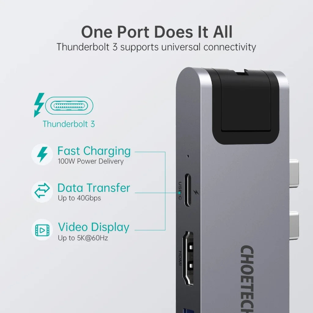 MacBook Pro/Air USB Adapter 7-in-2 CHOETECH HUB-M24