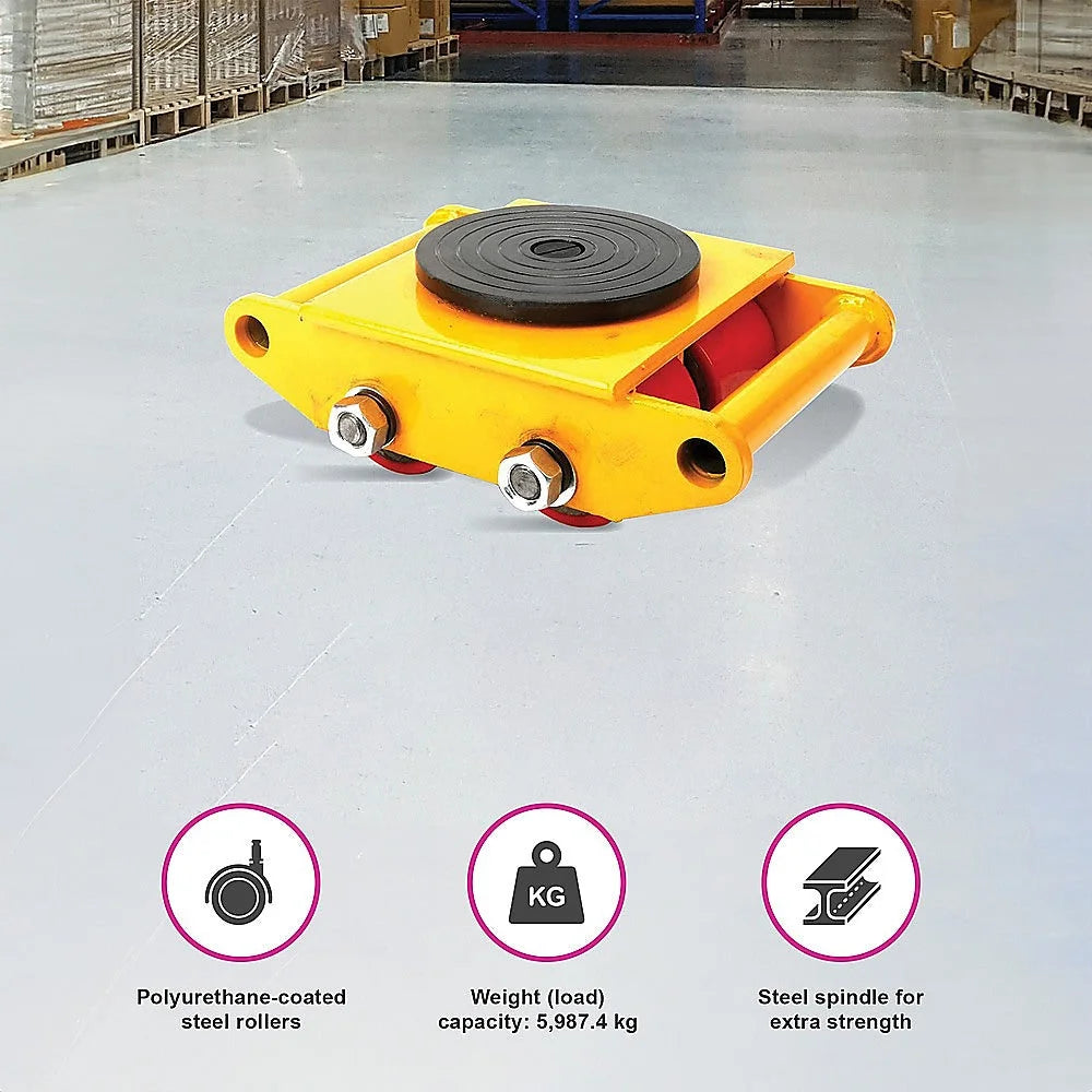 Machine Dolly Skate Heavy Duty 3x3 Roller Mover Cargo