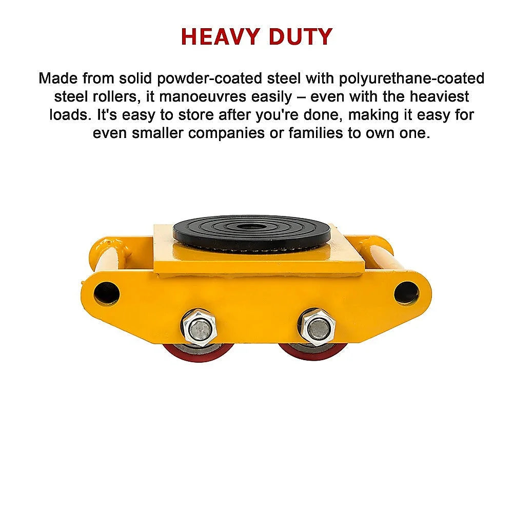 Machine Dolly Skate Heavy Duty 3x3 Roller Mover Cargo