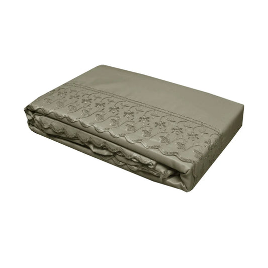 Machine Lace Embroidered Sheet Set Single - Essentially