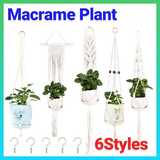 Macrame Plant Flower Pot Holder Hanger Hanging Planter