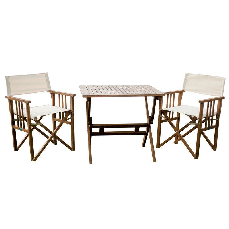 Maculata Folding Table and 2 Director Chairs - Furniture