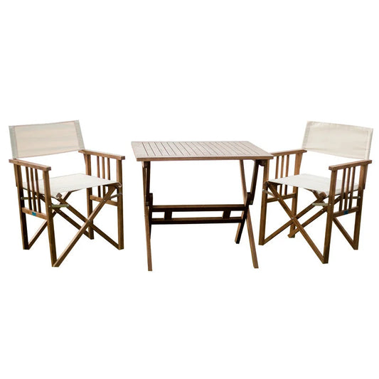 Maculata Folding Table and 2 Director Chairs - Furniture