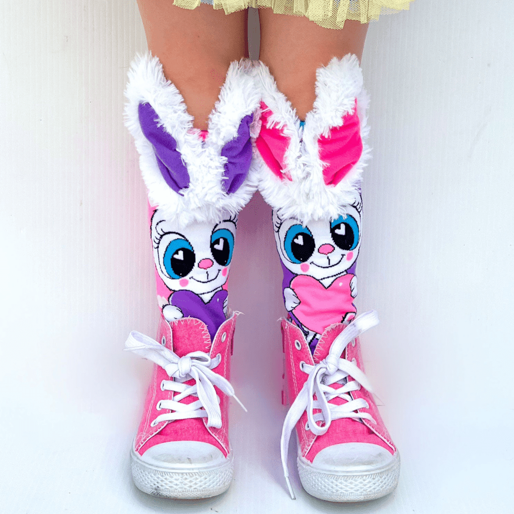 MADMIA Funny Bunny Socks With Ears Toddler Ages 3 - 5