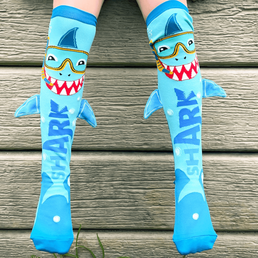 MADMIA Shark Socks With Spikes Kids & Adults Age 6 - 99