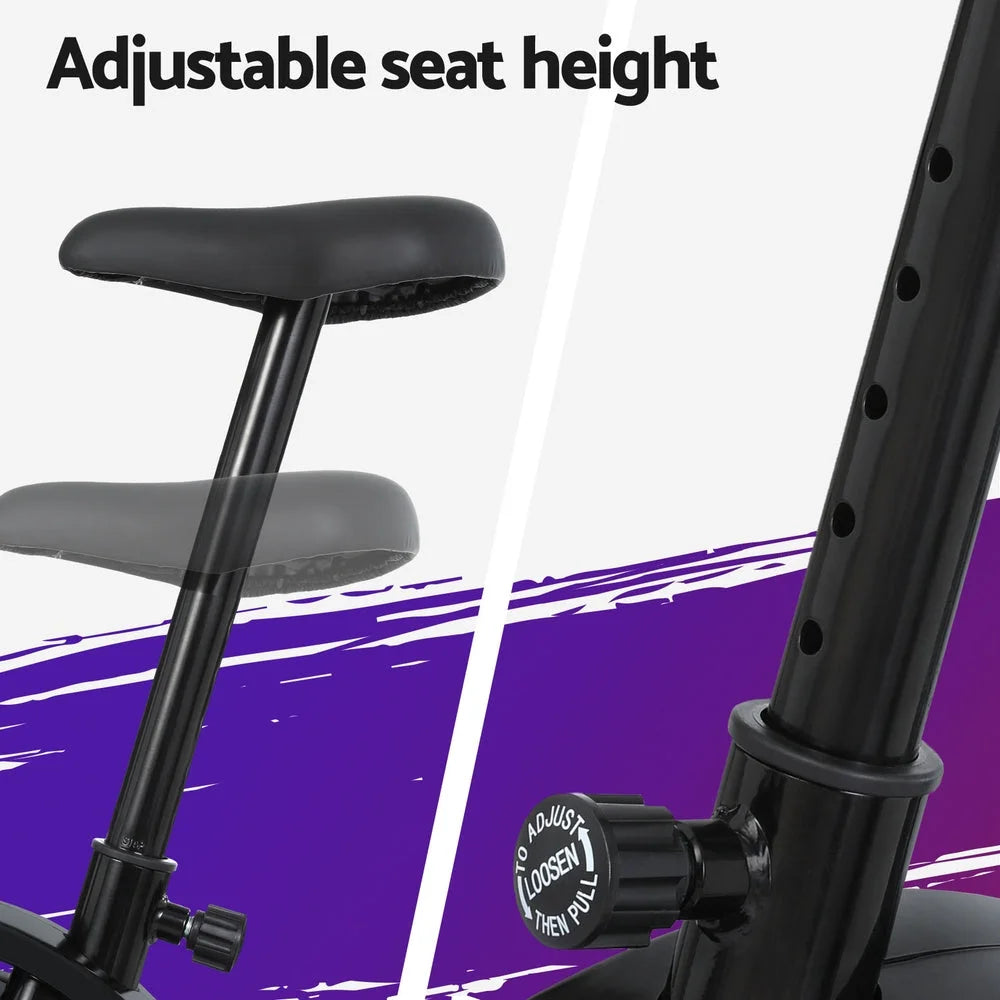 Magnetic Exercise Bike 8 Levels Upright Fitness Home Gym