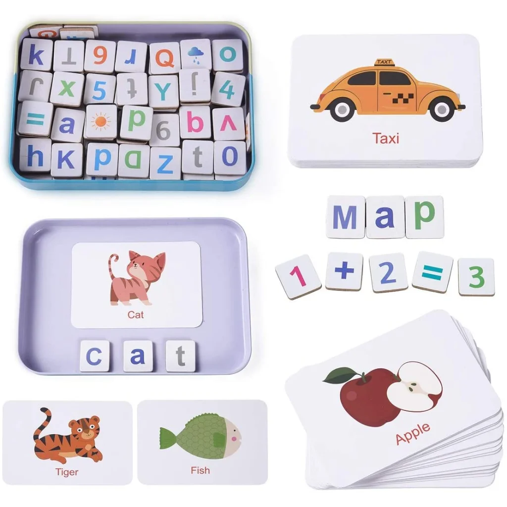 Magnetic Letters & Numbers Wooden Set Fridge Magnets