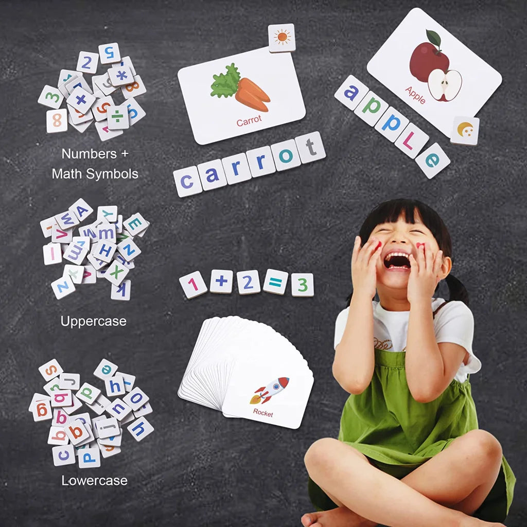 Magnetic Letters & Numbers Wooden Set Fridge Magnets